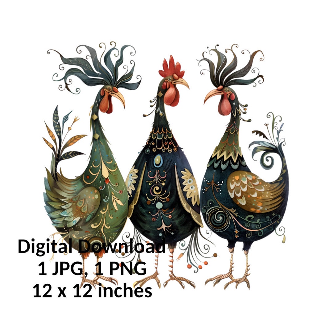 Funny Chicken Clipart, Chicken PNG, Fantasy Chicken PNG, Transparent ...