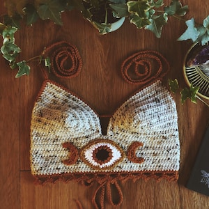PATTERN ONLY!!!! - Third Eye Moon Top | Crochet Pattern | Crochet Top Pattern | Crochet Top