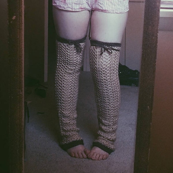 Crochet Thigh High Stockings Pattern Etsy