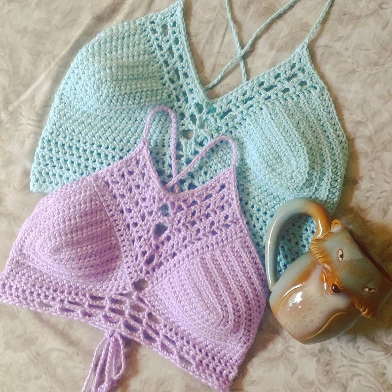 CROCHET PATTERNS 2 Crochet Top Patterns Crochet Bralette Patterns Beginner Friendly Crochet Patterns SmallTownCoven image 1