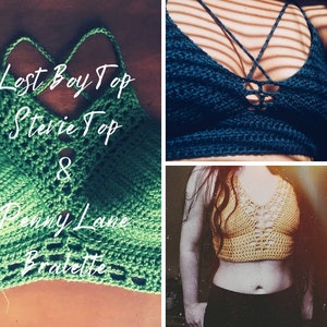 CROCHET PATTERNS | 3 Crochet Top Patterns | Crochet Bralette Patterns | Beginner Friendly Crochet Patterns | SmallTownCoven
