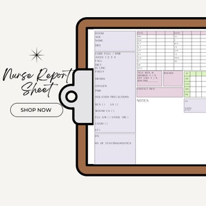 Nurse Brain | Nurse Report Sheet | Printable | Telemetry - Etsy