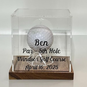 Personalized Golf Ball Display Case | Golf Display | Golf Award | Display Case for Golf Ball