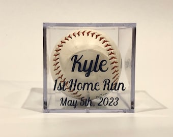 UV Protected Personalized Baseball Display Case | UV Display | Baseball Gift | Team Gift | Baseball Coach Gift | Kids Home Run Ball Display