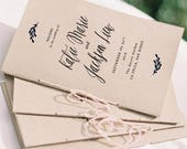 Wedding Programs Template, Printable Wedding Folded Program, Garden Rustic Theme, Edit in Word and Pages