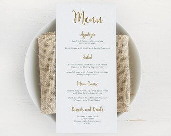 rustic wedding menu etsy
