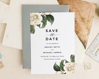 greenery save the dates template printable save the date etsy