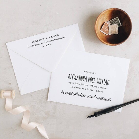 printable envelope address template wedding envelope address etsy