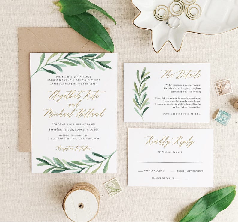 Greenery Wedding ceremony Invitation Template, Printable Marriage Invitation, Invitation Suite, Botanical Calligraphy Edit within Term or Internet pages picture about Printable Wedding Invitation Templates named Greenery Marriage Invitation Template, Printable Marriage Invitation, Invitation Suite, Botanical Calligraphy Edit within just Term or Webpages