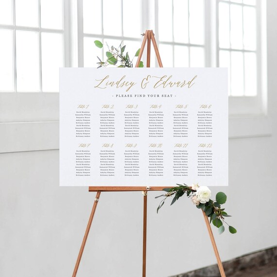 Wedding Seating Chart Template Word