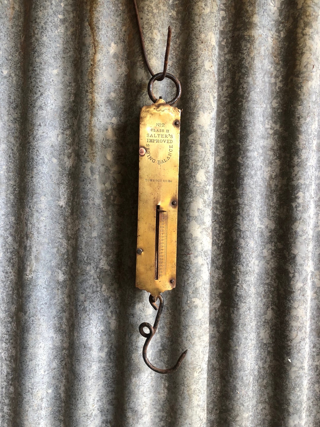 Vintage Salter's Spring Balance Scale: Rustic Industrial Kitchen Decor ...