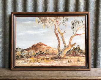 Vintage Framed Oil on Board Landscape Painting - Hugh Frahn