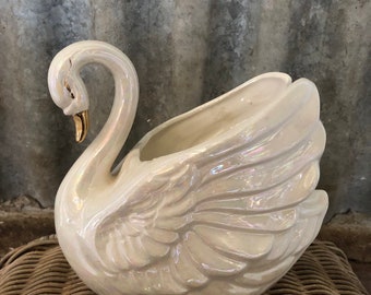 Vintage Swan Vase - Planter - Ornament