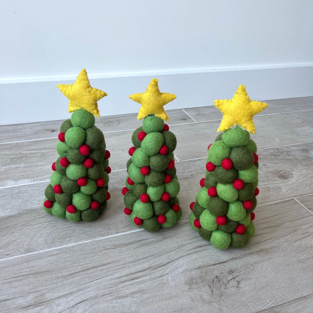 Felt Christmas Tree Needle Felt Christmas Decor Felt Etsy