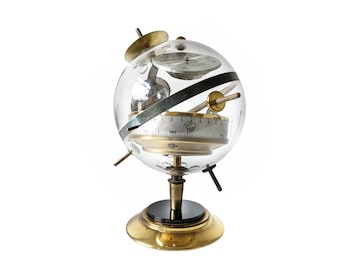 Decorative Mid Century Orb 1950s President West German Sputnik Weather Station Barometer, Hygrometer, Thermometer