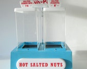 Reserved  - Iconic 1950s Rustic Industrial Moviehouse Illuminated 2 Gauge Cinema Shop Sunpat Advertising Peanut Dispenser