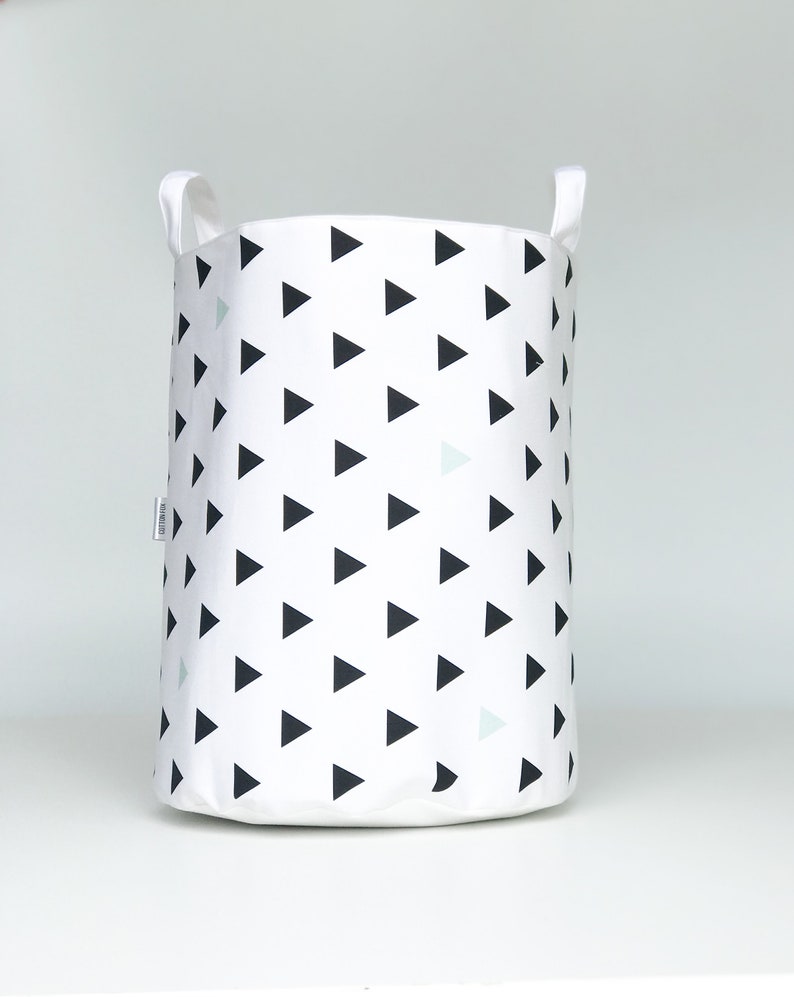 Baby Laundry Hamper Basket. Geometric Monochrome Toy Basket. Etsy