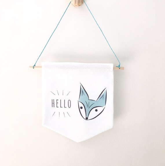 Mini Wall Hanging Pennant Banner Flag For Woodland Nursery Etsy