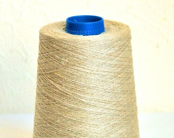 Fils 100 % lin naturels non teints, cône de 500 g / 1,1 livre, 4 fils