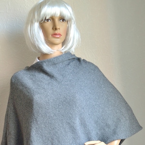 Poncho 100% caxemira feito à mão