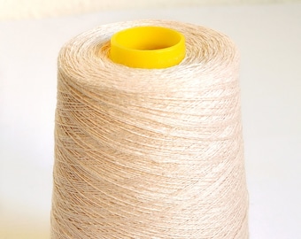 Fils de lin 100 % naturels, cône de 500 g