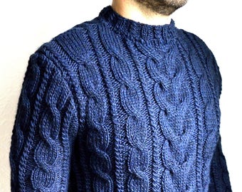 Hand knitted men's sweater