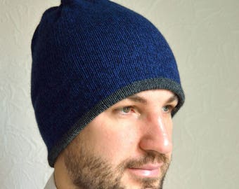 Hand Made Cashmere Mohair Fluffy Men's Hat & Snood Scarf - Etsy