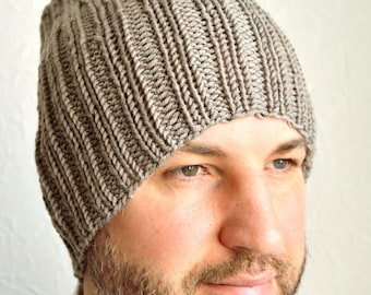 Hand Knit Men's 100% Merino Wool Hat