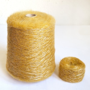 Filati di mohair italiano lucido con paillettes, palline da 50 grammi / 1,76 oz