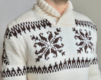 Hand knitted men's sweater