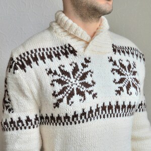 Hand knitted men's sweater