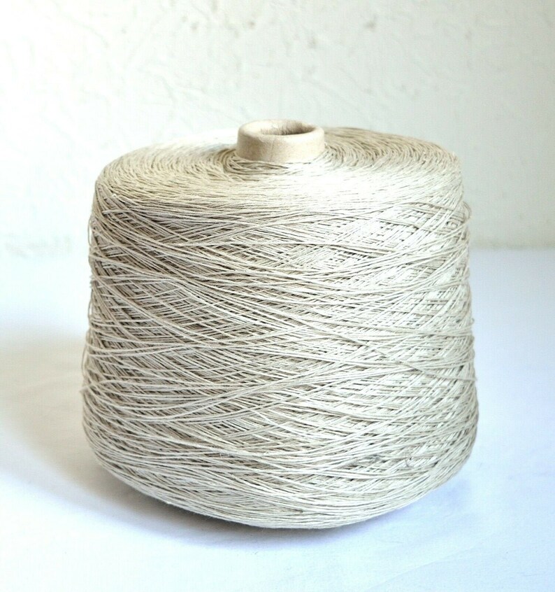 100 natural undyed linen yarns 2 lb / 910 grams cone Etsy