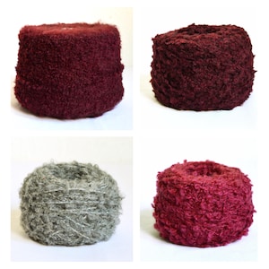 Italiensk babyalpacka - Merinoull Boucle-garn, 50 gram / 1,76 oz nystan