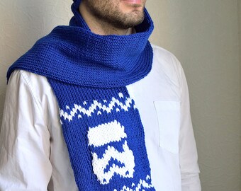 Hand Knitted Unisex ''star Wars'' Hat Scarf Set