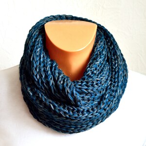 Hand Knit Unisex Cashmere Slight Gloss Snood Scarve from Handspun yarn