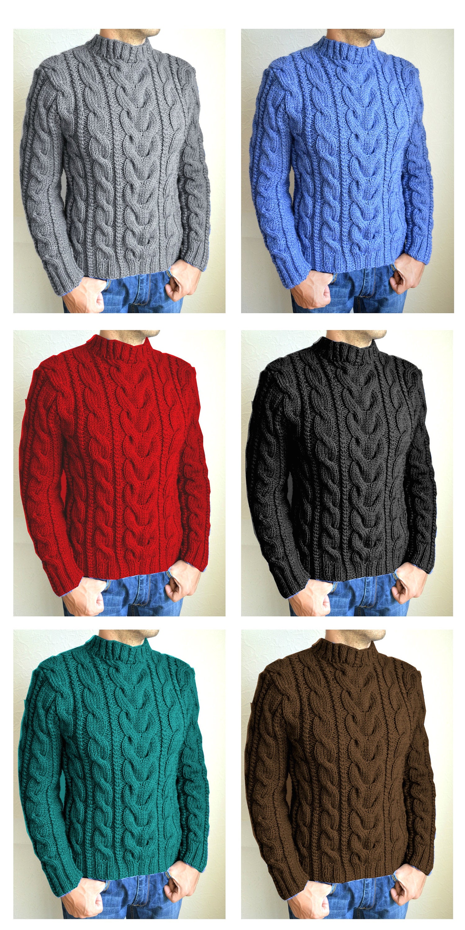 Sueter de hombre tejido a mano Etsy Mexico