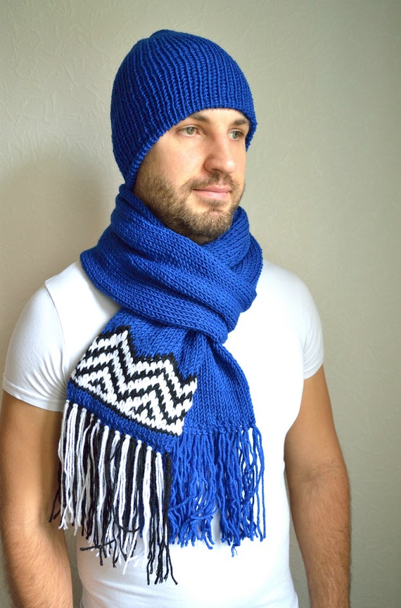 Bonnet Et écharpe Tricotés Main - Ensemble Rouge En Laine Et Acrylique, Taille Unique, Neuf