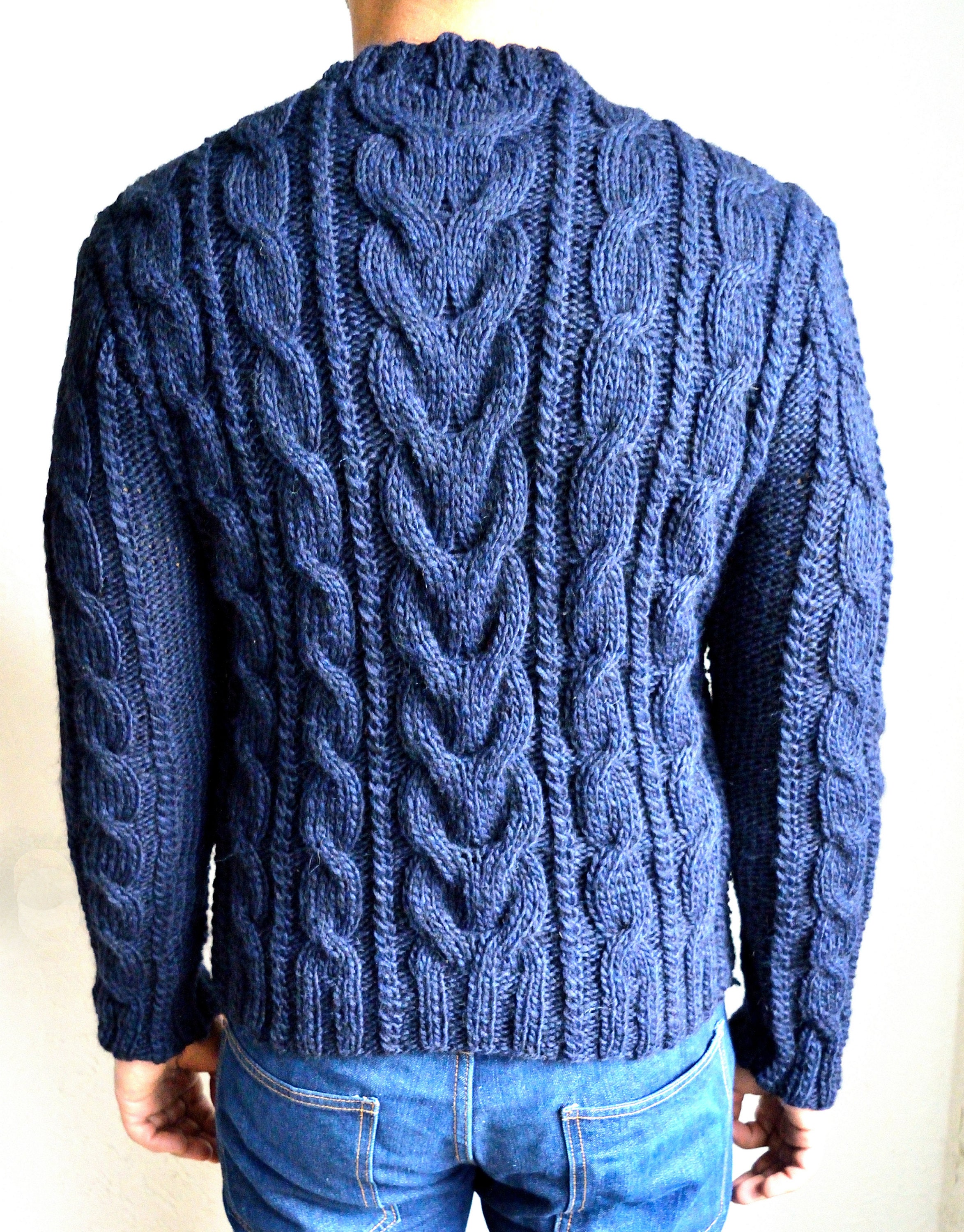 Hand knitted men s sweater Etsy