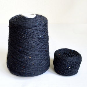 Soft Italian Sequin 100% Merino Yarns, 50 grams / 1.76 oz balls