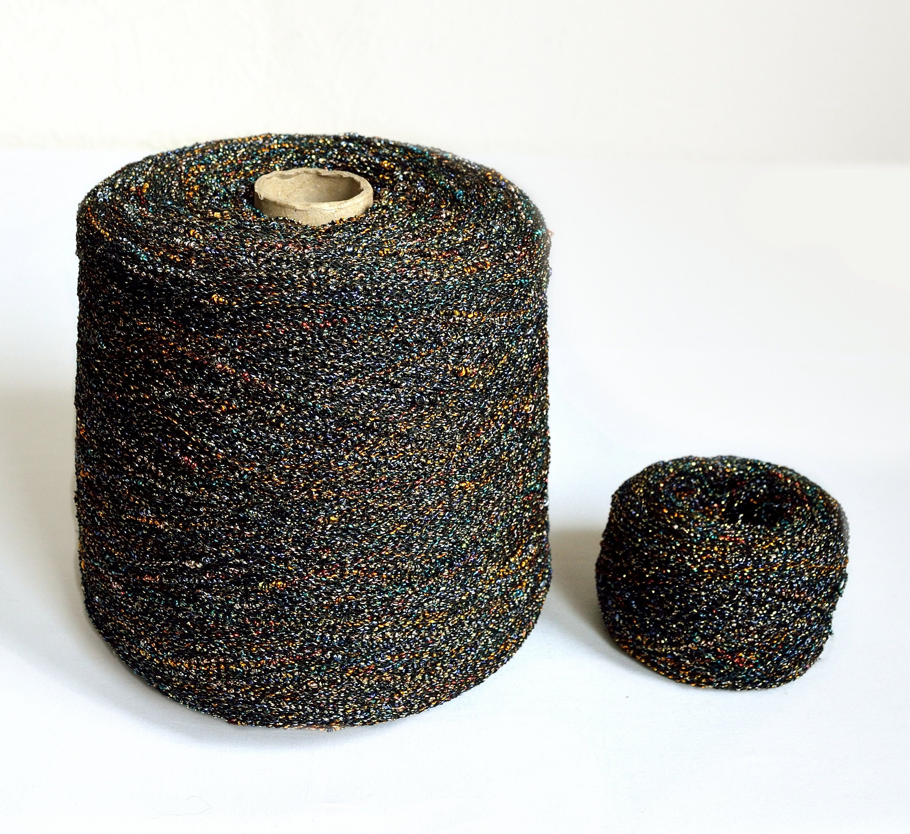 10 Pelotes De Laine Pure 100% Kaki Tweed - Made In France, Prêtes à Tricoter