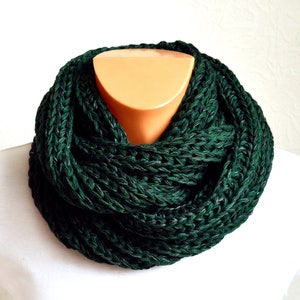 Hand Knit Unisex Cashmere Slight Gloss Snood Scarve from Handspun yarn