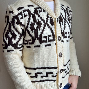 Hand knitted men's cardigan image 2