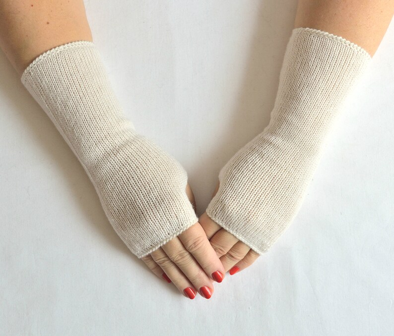 Handmade Knitted 100 Cashmere Arm Warmers Etsy