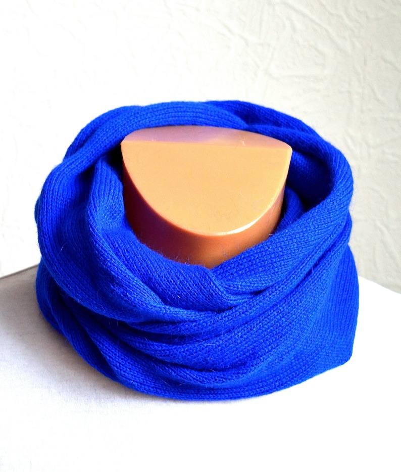 Hand made cashmere men/'s snood scarf