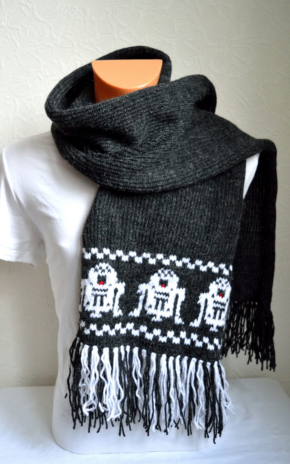Hand Knitted Unisex ''star Wars'' Scarf New Zealand