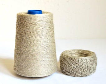 Natural Undyed 100% Linen Knitting and Weaving Yarns, 50 grams / 1.76 oz balls