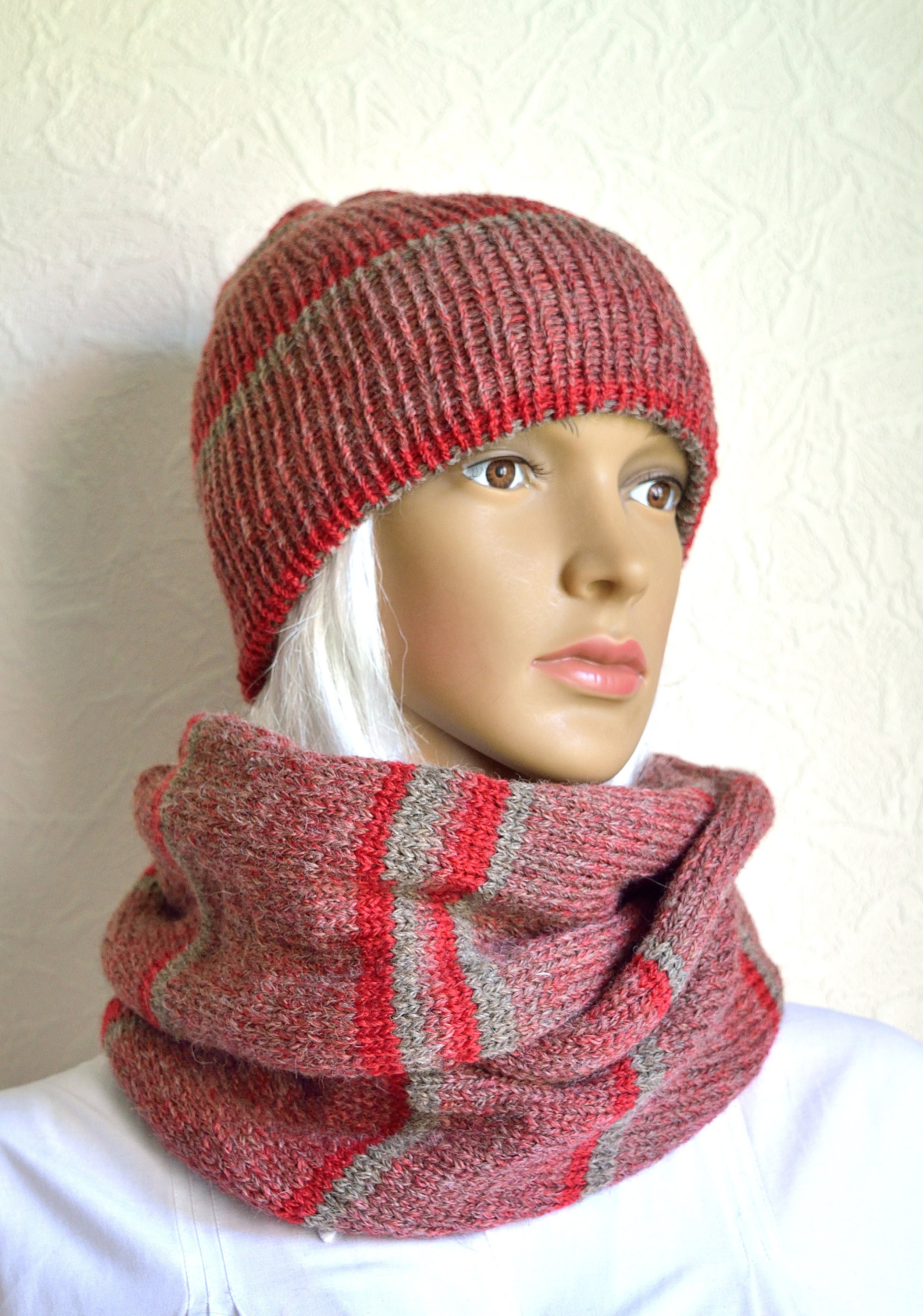 Hand Made Women's Alpaca Wool Snood - Scarf and Hat - Etsy
