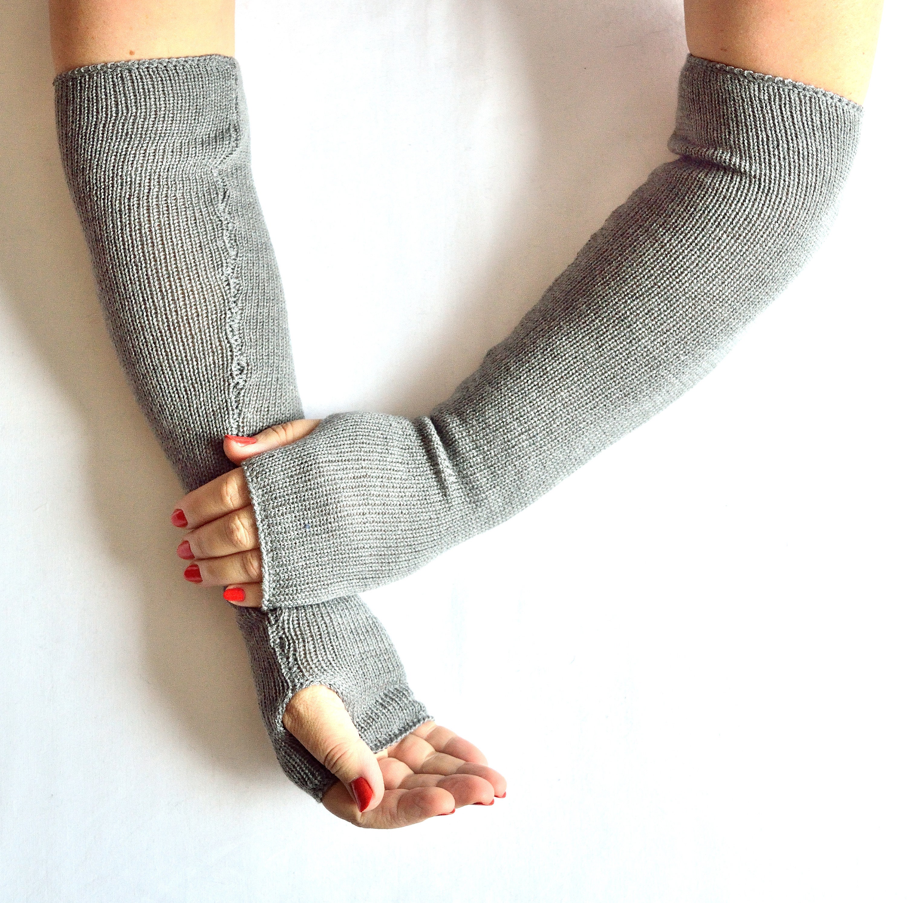 Handmade, Knitted Cashmere - Silk Arm Warmers - Etsy