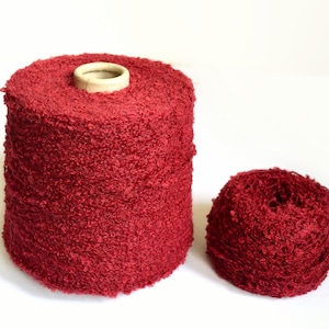 Filato per maglieria Boucle in lana merino italiana, palline da 50 grammi / 1,76 oz