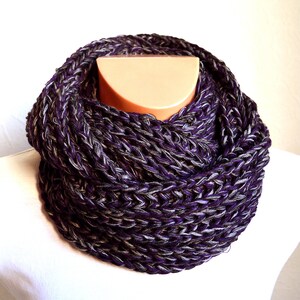 Hand Knit Unisex Cashmere Slight Gloss Snood Scarve from Handspun yarn